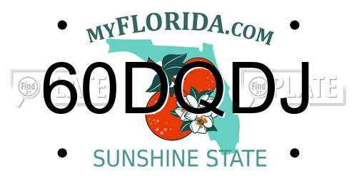 60DQDJ Florida License Plate