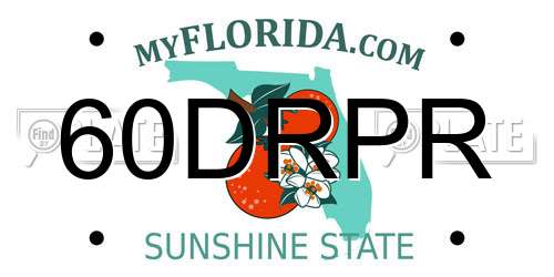60DRPR Florida License Plate