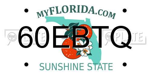 60EBTQ Florida License Plate