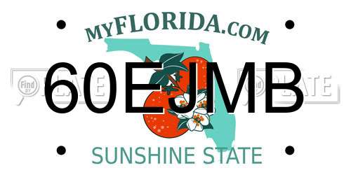 60EJMB Florida License Plate