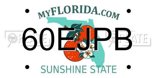 60EJPB Florida License Plate