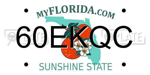 60EKQC Florida License Plate
