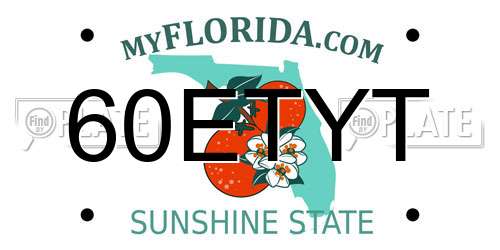 60ETYT Florida License Plate