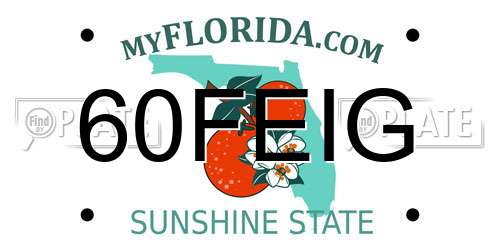 60FEIG Florida License Plate
