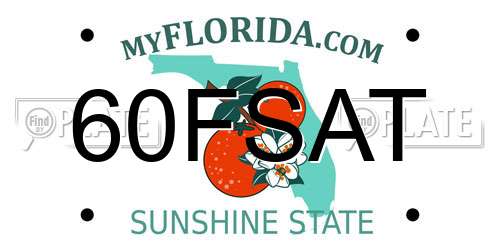 60FSAT Florida License Plate
