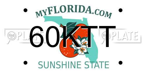 60KTT Florida License Plate
