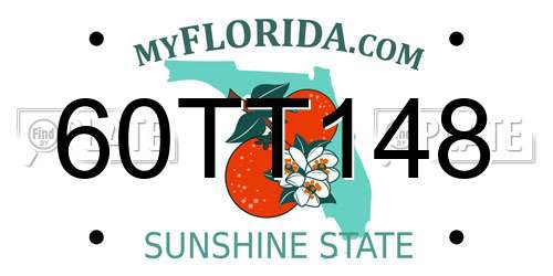 60TT148 Florida License Plate
