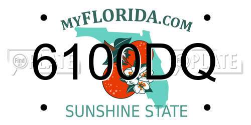 6100DQ Florida License Plate