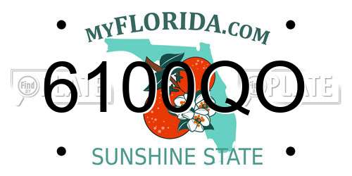 6100QO Florida License Plate