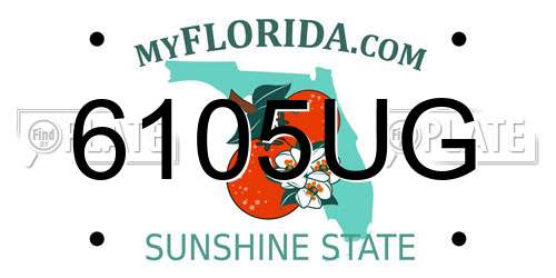 6105UG Florida License Plate