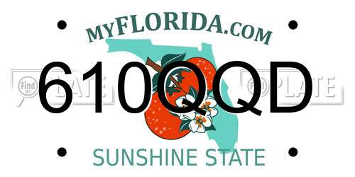 610QQD Florida License Plate