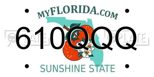 610QQQ Florida License Plate