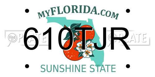 610TJR Florida License Plate