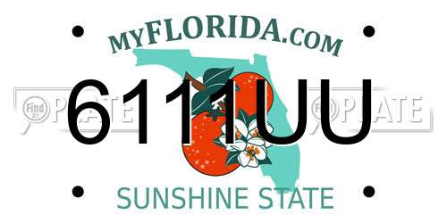 6111UU Florida License Plate