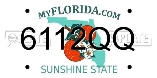 6112QQ Florida License Plate