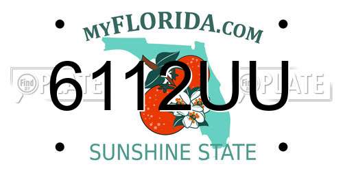 6112UU Florida License Plate