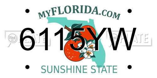 6115YW Florida License Plate
