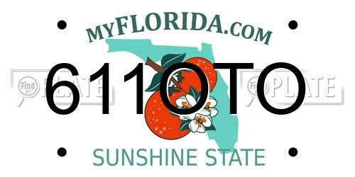 611OTO Florida License Plate