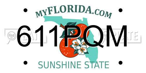 611PQM Florida License Plate