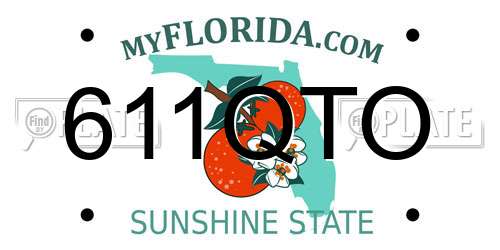 611QTO Florida License Plate
