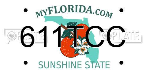 611TCC Florida License Plate