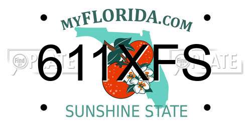 611XFS Florida License Plate