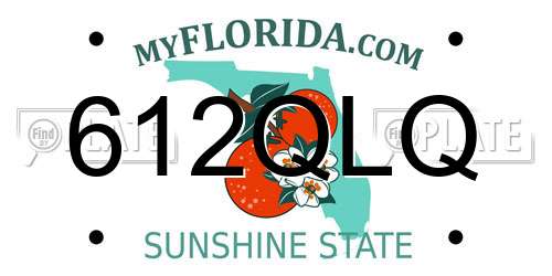612QLQ Florida License Plate