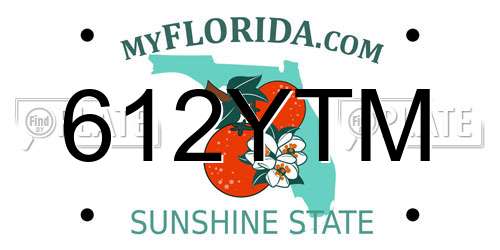 612YTM Florida License Plate