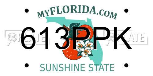 613PPK Florida License Plate