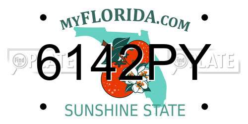 6142PY Florida License Plate