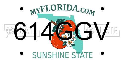 614GGV Florida License Plate