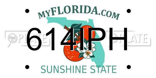 614IPH Florida License Plate
