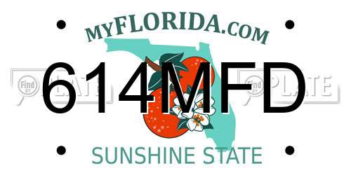 614MFD Florida License Plate
