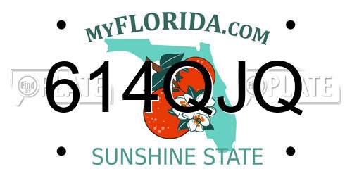 614QJQ Florida License Plate