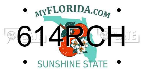 614RCH Florida License Plate