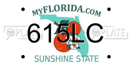 615LC Florida License Plate