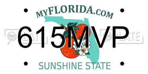 615MVP Florida License Plate
