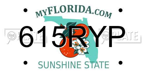 615RYP Florida License Plate