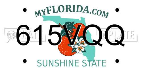 615VQQ Florida License Plate