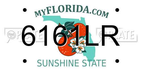 6161LR Florida License Plate