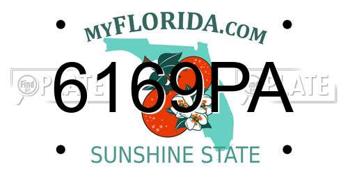 6169PA Florida License Plate