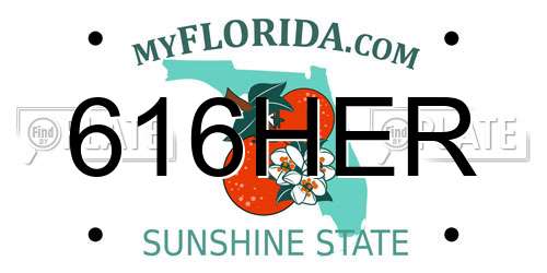 616HER Florida License Plate