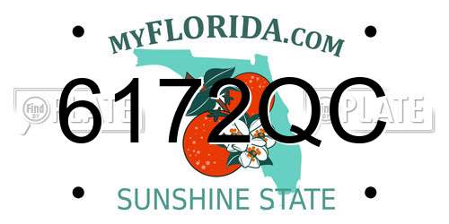 6172QC Florida License Plate
