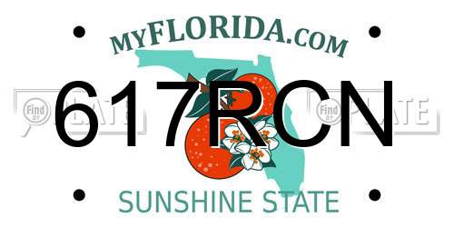 617RCN Florida License Plate