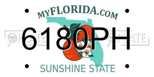 6180PH Florida License Plate