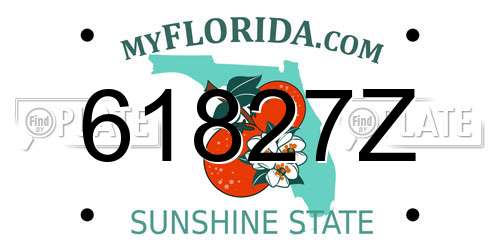 61827Z Florida License Plate