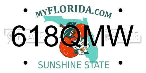 618QMW Florida License Plate
