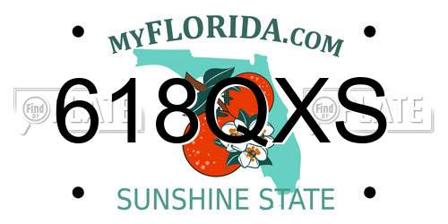 618QXS Florida License Plate