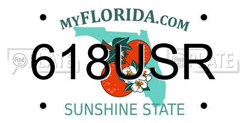 618USR Florida License Plate