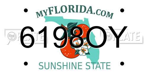 6198OY Florida License Plate
